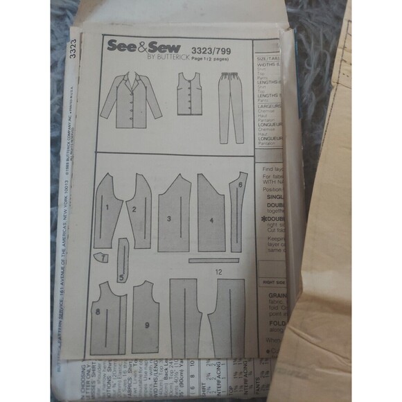 See & Sew Butterick 3323 Very Easy Vintage Women's Jacket Sewing Pattern Uncut - Picture 7 of 7